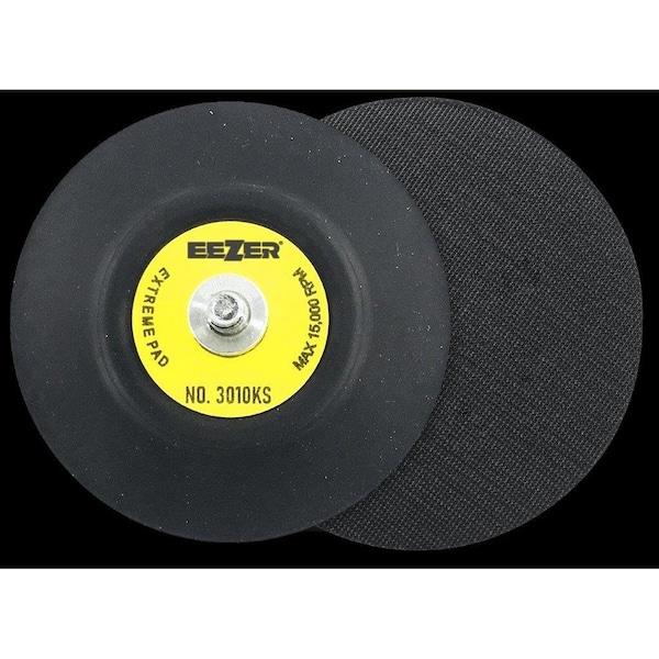 Eezer Products 3in Hook and Loop, Heavy Duty Backup Pad, Soft Edge, 1/4x20 Male Thread 3010KS - main